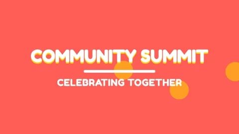 Community Summit Event Graphics: Celebrating Togetherness and Collaboration.. Stock Footage 337577127