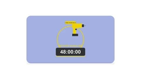 Community Tool Library Digital Checkout Card with Power Drill and 48-Hour C.. Vídeo Stock 346984446