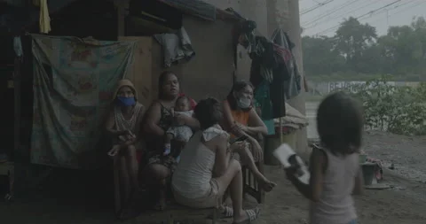 A community under the bridge in Cagayan de Oro, City, Mindanao, Philippines Stock Footage 230031529