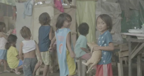 A community under the bridge in Cagayan de Oro, City, Mindanao, Philippines Stock Footage 230031977