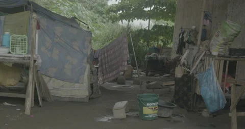 A community under the bridge in Cagayan de Oro, City, Mindanao, Philippines Stock Footage 230032041
