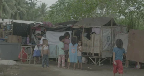 A community under the bridge in Cagayan de Oro, City, Mindanao, Philippines Stock Footage 230032238