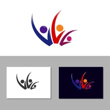 Community vector design template illustration 스톡 일러스트