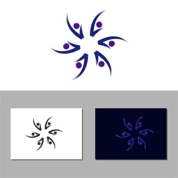 Community vector design template illustration 스톡 일러스트