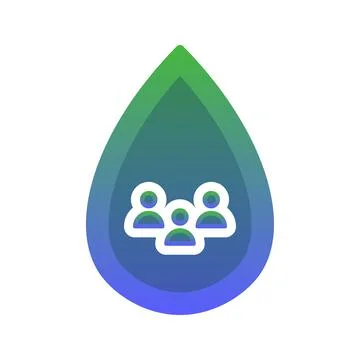 Community water gradient logo design template icon Stock Illustration