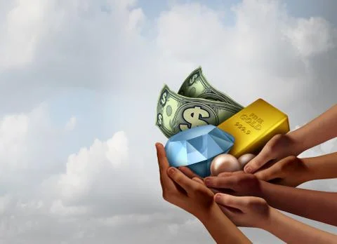 Community Wealth And Prosperity Illustrazione stock