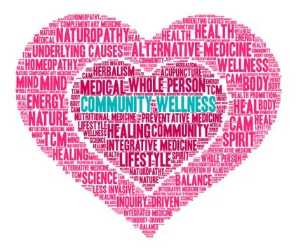 Community Wellness Word Cloud Stock Illustration