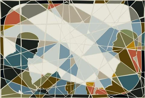 Commute mosaic Stock-Illustration