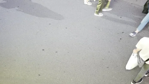 Commuter Crowd Walking at night Stock Footage 245276610