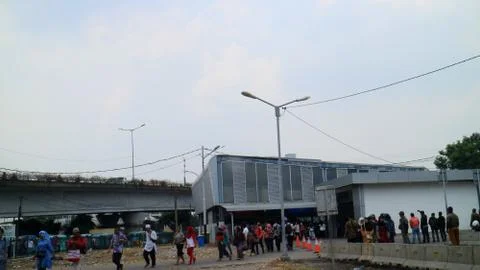 Commuter line passengers Stock Photos