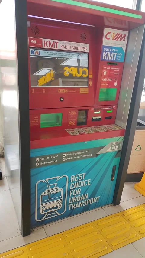 Commuter Line Ticket Vending Machine Stock-Footage 288170843