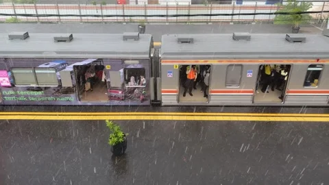 Commuter line train Stock Footage 301181453