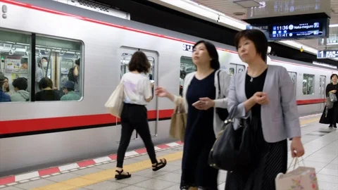Commuter At Subway Platform Stock Footage 111539817