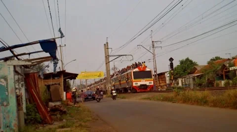 Commuter Train Video stock 7747242