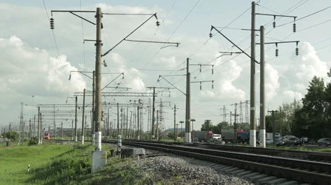 Commuter train Stock Footage 56558840