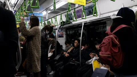 Commuter In Train Stock Footage 103462341