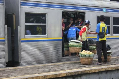 Commuter Train of Jakarta Stock Photos