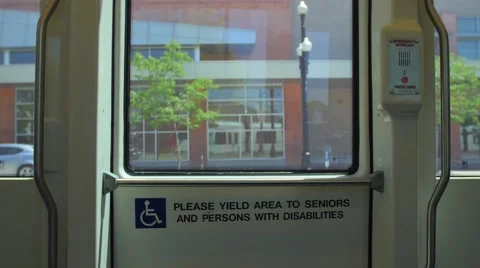 Commuter train looking out window Vídeo Stock 52970590