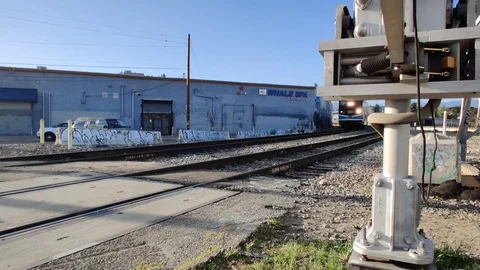 Commuter Train Passenger Commuting American Railroad Railway Regional City USA Stockbeeldmateriaal 129067778
