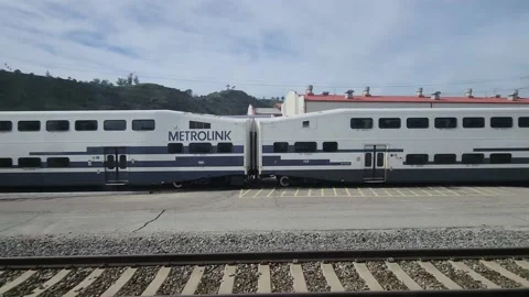 Commuter Train Passenger Commuting American Railroad Railway Regional City USA 스톡 동영상 230484930