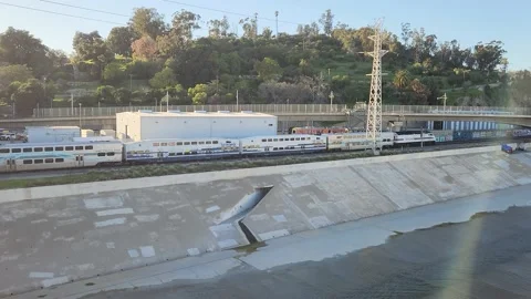 Commuter Train Passenger Commuting American Railroad Railway Regional City USA Stock-Footage 231502355
