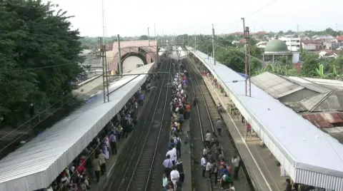 Commuter Train Station Stock Footage 689217
