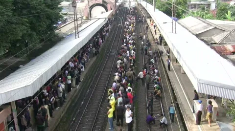 Commuter Train Station Stock Footage 692845