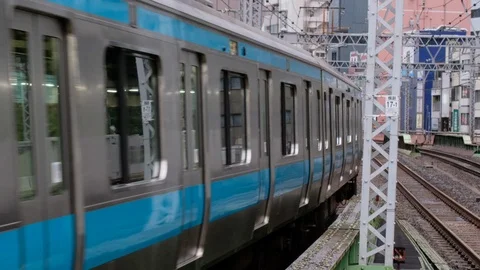 Commuter Train Tokyo Stock Footage 95033820