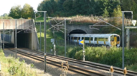 Commuter train - UK Stock Footage 56152874