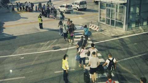 Commuters in the airport Stock Footage 82488801