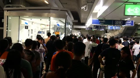 Commuters at city train Stock Footage 274162588