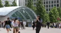 Commuters Commute Underground Station Subway Entrance People London Canary Wharf HD Footage