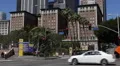 Commuters Commuting Downtown Los Angeles LA Cars Traffic Rush Hour Sunny Day USA HD Footage
