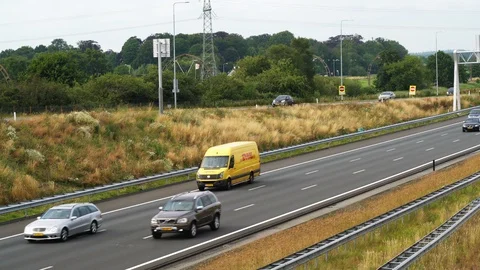 Commuters on Dutch Highway Видео 112360366