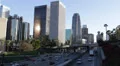 Commuters on Freeway, Downtown Los Angeles, LA, California, USA HD Footage