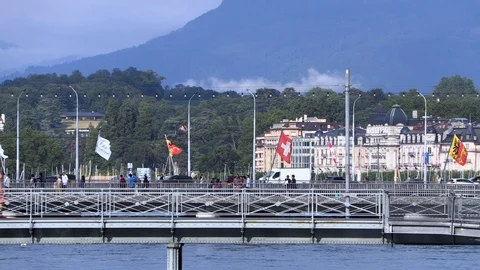 Commuters in Geneva Stock Footage 114822224