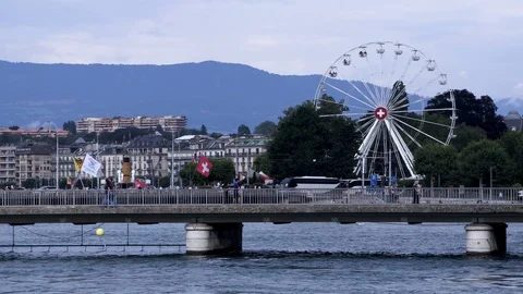Commuters in Geneva Stock Footage 114822461