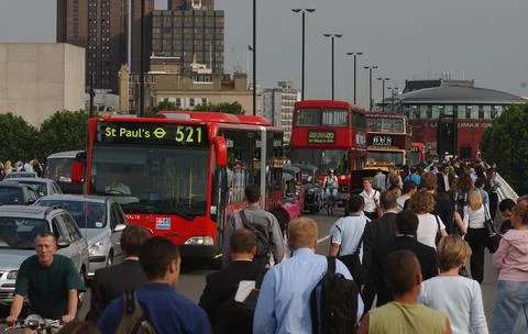 Commuters Had To Endure Hellish Conditions As They Made Their Way Home During Th Stock Photos