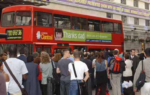 Commuters Had To Endure Hellish Conditions As They Made Their Way Home During Th Stock Photos