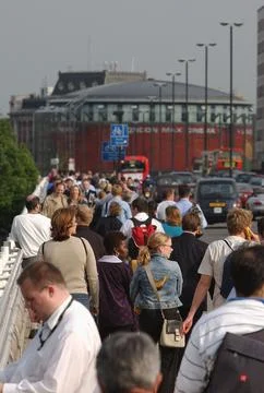 Commuters Had To Endure Hellish Conditions As They Made Their Way Home During Th Stock Photos