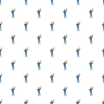 Commuters holding handles seamless pattern for public transport Illustration