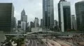 Commuters, Hong Kong Island Skyline, Admiralty District, Tram, time lapse HD Footage