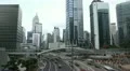 Commuters, Hong Kong Island Skyline, Admiralty District, Tram, time lapse HD Footage