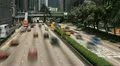 Commuters, Hong Kong Island Skyline, Admiralty District, Tram, time lapse HD Footage