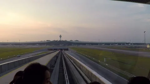 Commuters Inside KLIA Train, 1st Person POV Video stock 50763502