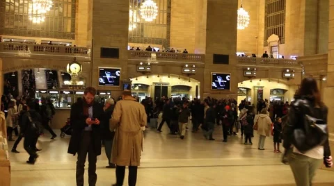 Commuters Main Concourse Grand Central Terminal Stock Footage 68703725