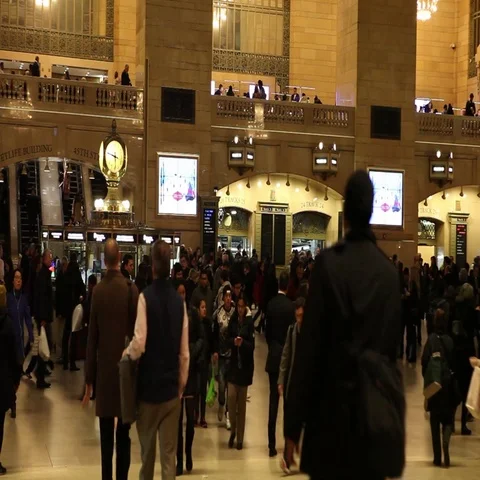 Commuters Main Concourse Grand Central Terminal Stock Footage 69401427