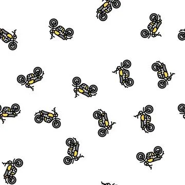 Commuters minis vector seamless pattern Stock Illustration