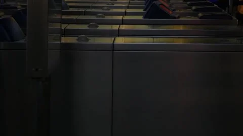 Commuters Passing Through Automatic Ticket Gate 動画素材 339067515