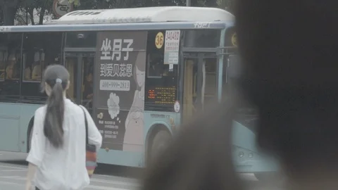 Commuters in Shenzhen, China Stock Footage 98620647